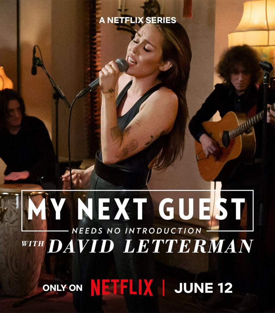 David Letterman entrevistará a Miley Cyrus en "My Next Guest"