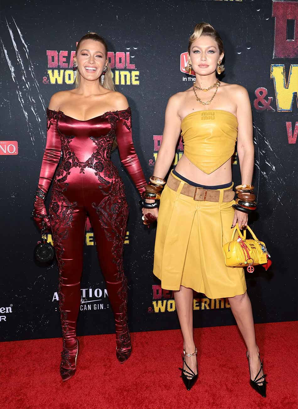 Blake Lively y Gigi Hadid brillan en la premier de Deadpool y Wolverine