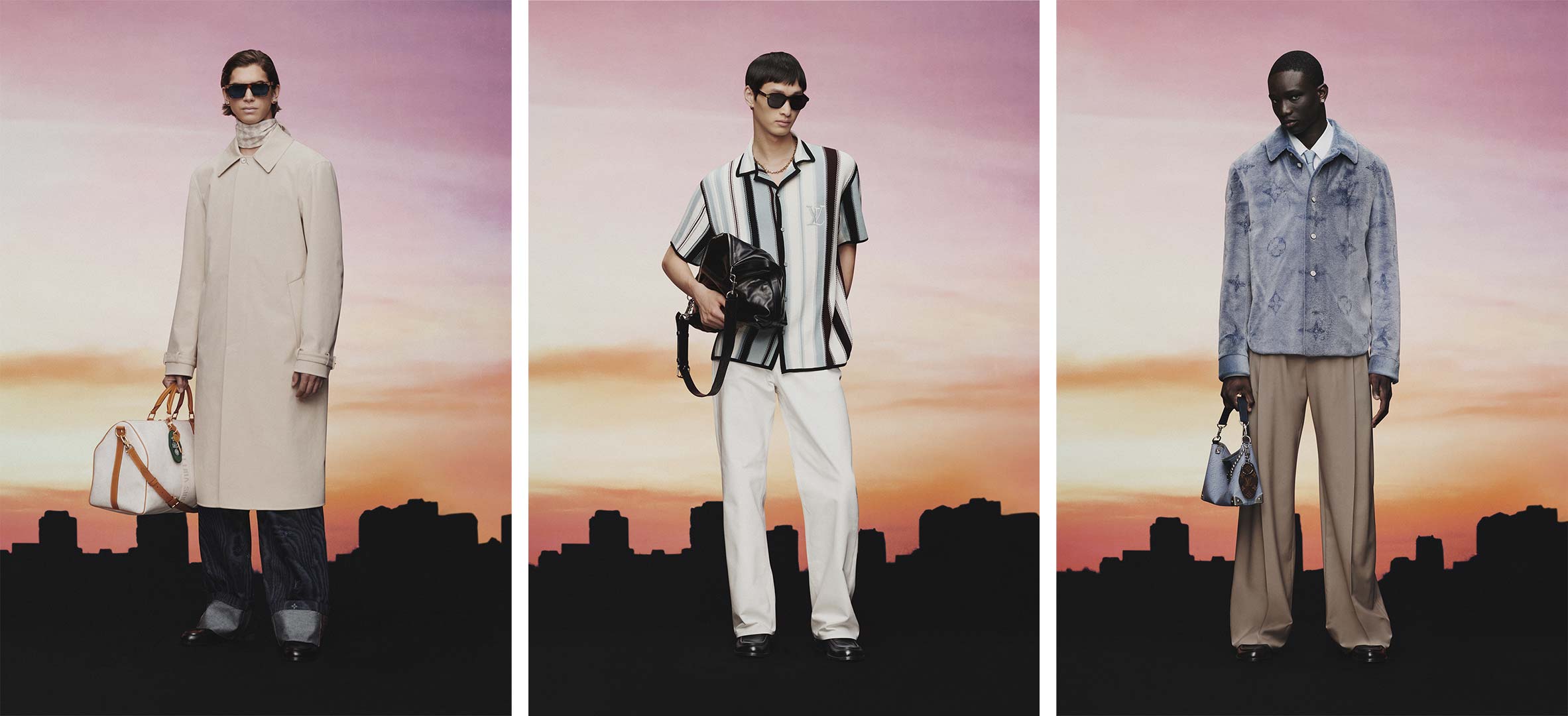 Evocando la época dorada de los viajes transatlánticos en barco y los días gloriosos de Miami Beach, Louis Vuitton presenta su precolección masculina Otoño-Invierno 2025, diseñada por Pharrell Williams.