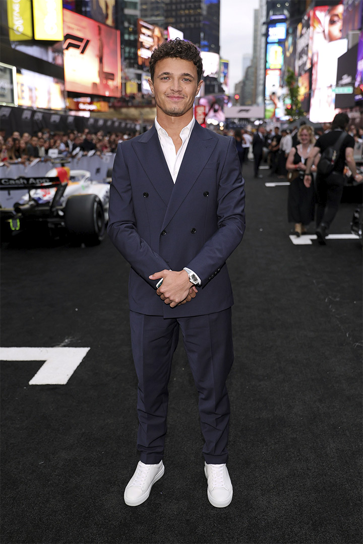 Brad Pitt y Lewis Hamilton en la premiere de F1 en Nueva York
