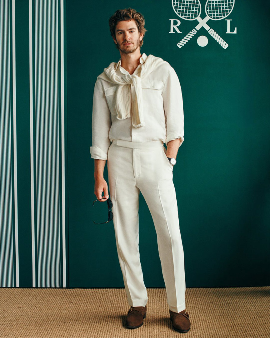 El look Old Money de Andrew Garfield en Wimbledon 2025