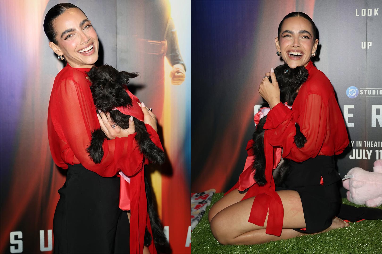 María Gabriela de Faría adopta una perrita en evento de Superman