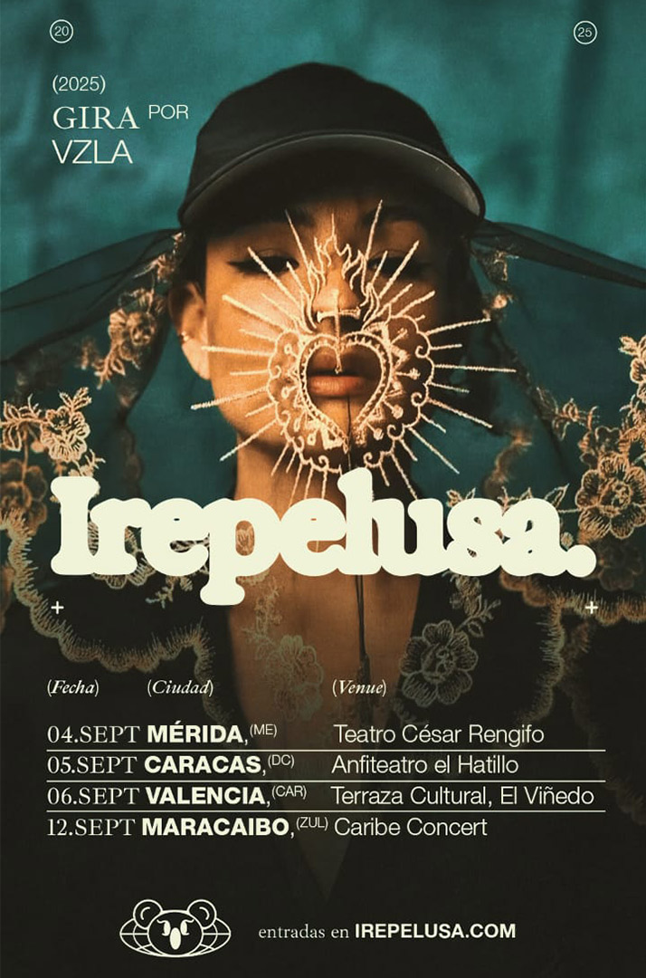Todas las fechas de los conciertos de Irepelusa en Venezuela 2025