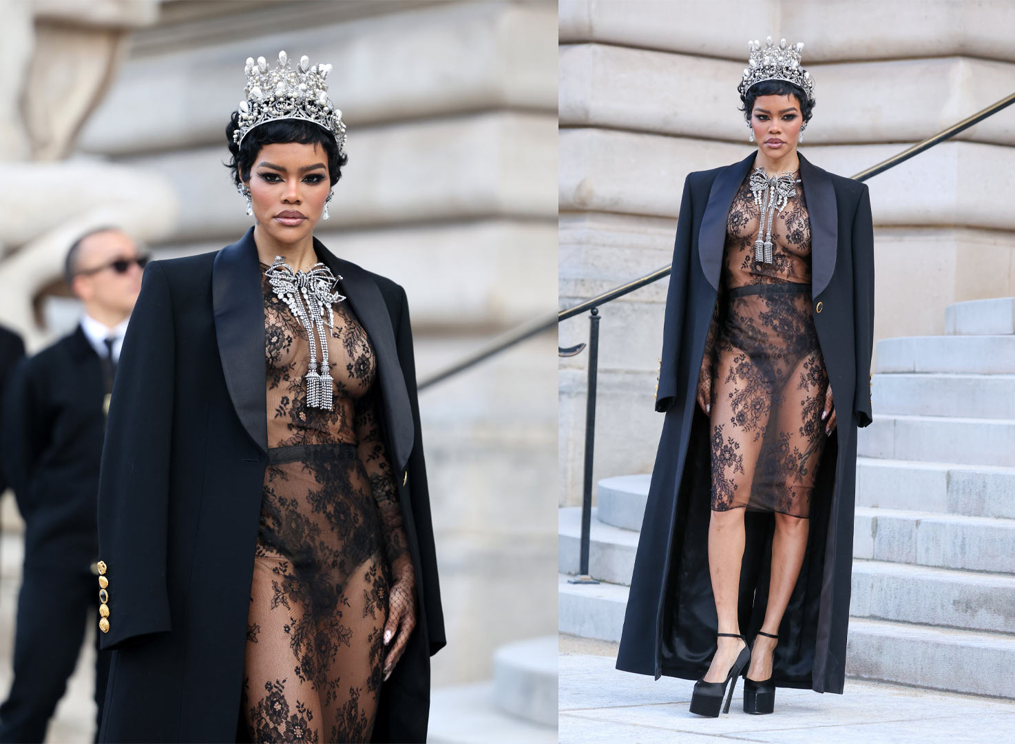 Teyana Taylor impacta en el desfile de Schiaparelli en París