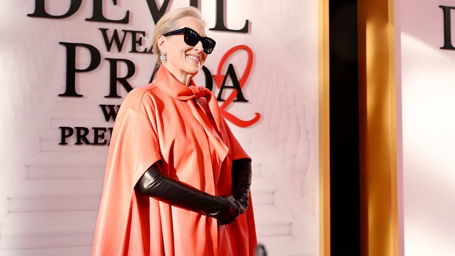 Anne Hathaway en la premiere mundial de El diablo viste a la moda 