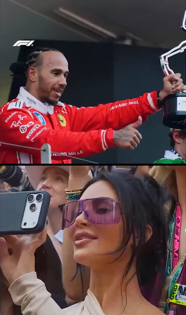 Kim Kardashian debuta como WAG de la F1 en apoyo a Hamilton